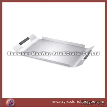 White Fashion Acrylic Beer/Bottle/Coffee Tray Holder